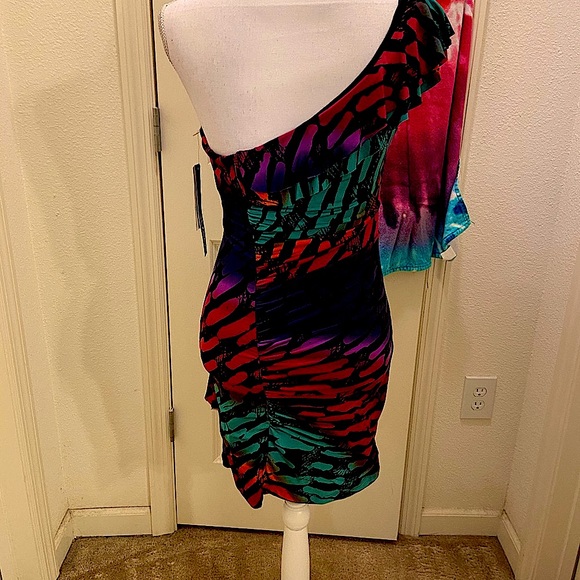 BNNW RAMPAGE RAINBOW RUFFLED DRESS